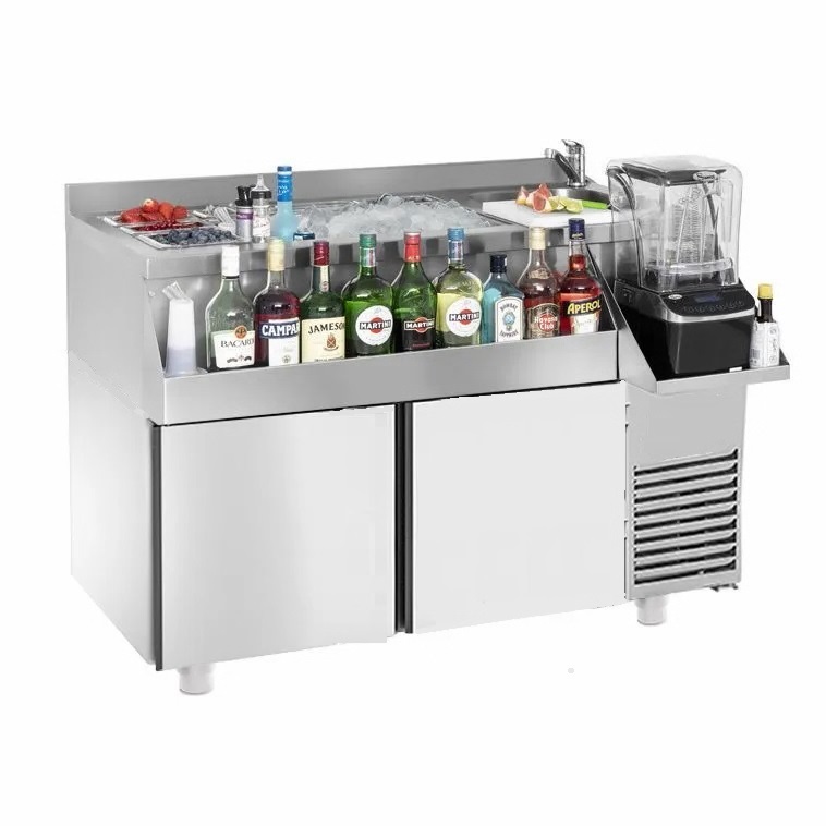 Balcão Inox Refrigerado Bar e Mixologia Electa Pro 1900x700x950 Unidade Acoplada