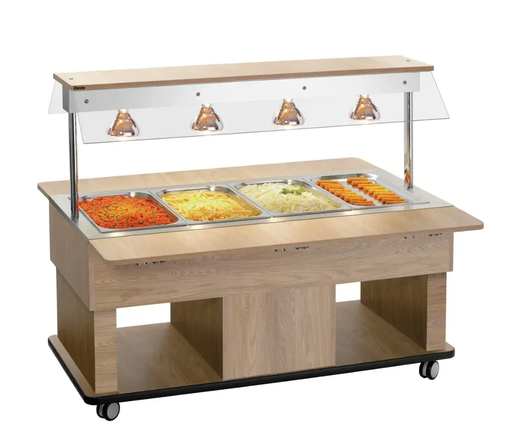 Buffet Gastronorm Banho Maria Electa Standart 8 Gns 1/2 150mm 1500x900x1600 