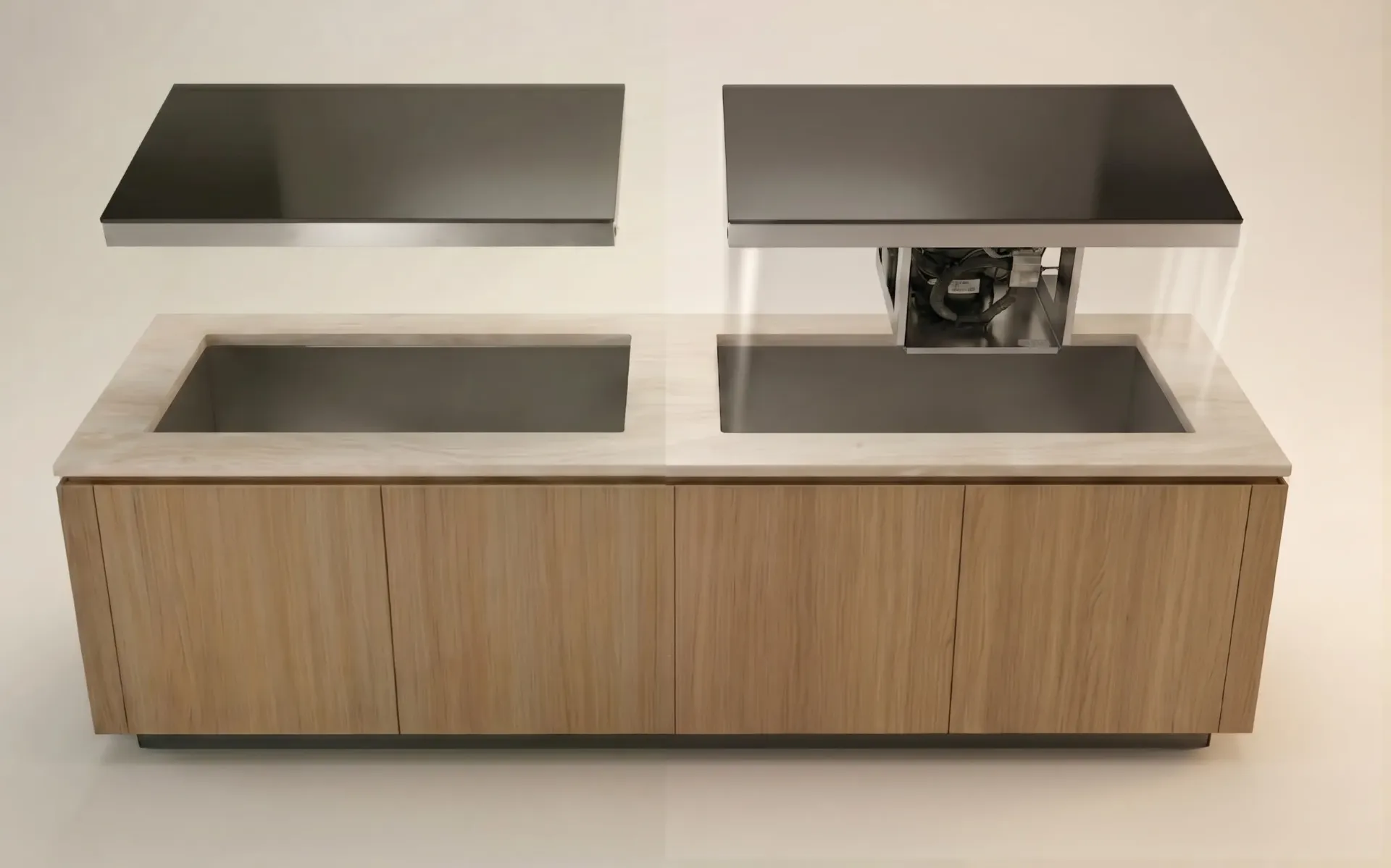 Pista Quente BGx + Pista Refrigerada BGx Embutida Buffet Electa