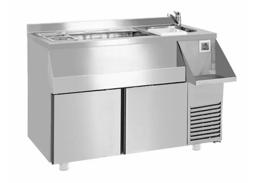 Balcão Inox Refrigerado Bar e Mixologia Electa Pro 1900x700x950 Unidade Acoplada