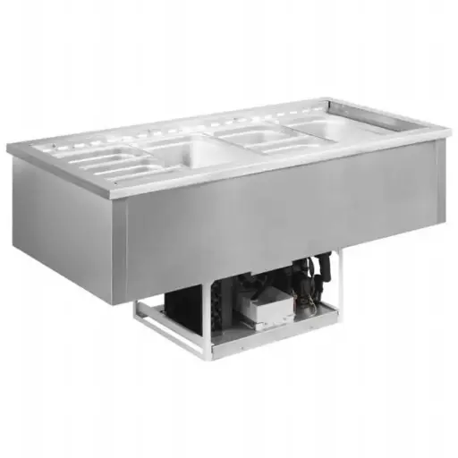 Buffet Refrigerado Inox Dropin 3/6 Cubas GN 100mm 
